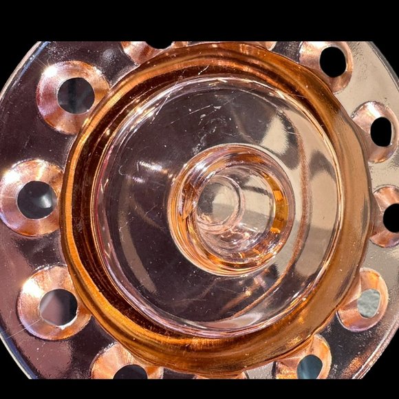 1930s ART DECO JOSEF INWALD AMBER GLASS LADY FLOWER FROG FLOAT BOWL - Picture 11 of 15